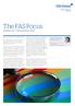 The FAS Focus. Edition 12 November Welcome to the 12 th edition of FAS Focus.