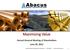 Maximizing Value. Annual General Meeting of Shareholders June 20, Abacus Mining and Exploration Corporation TSXV:AME
