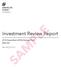 SAMPLE. Investment Review Report. [XYZ Corporation 401(k) Plan]PL [Plan ID] [Month] [XXXX]