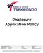 Disclosure Application Policy