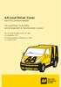 AA Local Driver Cover Terms & Conditions Booklet