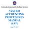 Colorado Community College System SYSTEM ACCOUNTING PROCEDURES MANUAL (SAP)