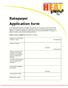 Ratepayer Application form