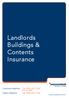 Landlords Buildings & Contents Insurance