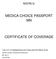 MEDICA CHOICE PASSPORT MN CERTIFICATE OF COVERAGE