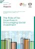the Role of tax Incentives in Encouraging social Investment