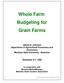 Whole Farm Budgeting for Grain Farms