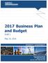 2017 Business Plan and Budget