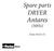 Spare parts DRYER. Antares. (50Hz) (Date )