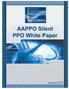 AAPPO Silent PPO White Paper January Introduction
