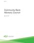 Community Bank Advisory Council