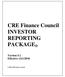 CRE Finance Council INVESTOR REPORTING PACKAGE