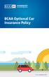 BCAA Optional Car Insurance Policy