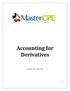 Accounting for Derivatives