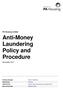 Anti-Money Laundering Policy and Procedure
