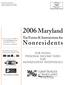 2006 Maryland. Tax Forms & Instructions for. For Filing personal income Taxes for nonresident individuals