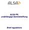 ALSA PK, unabhängige Sammelstiftung. Brief regulations