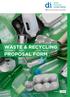 WASTE & RECYCLING PROPOSAL FORM