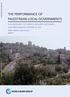THE PERFORMANCE OF PALESTINIAN LOCAL GOVERNMENTS