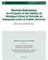 Service Solvency: An Analysis of the Ability of Michigan Cities to Provide an Adequate Level of Public Services