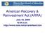 American Recovery & Reinvestment Act (ARRA) July 10, :00 a.m.