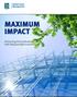 MAXIMUM IMPACT. Achieving Diversification with Responsible Investments
