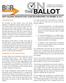 THEBALLOT NEW ORLEANS SAVINGS FUND CHARTER AMENDMENT, NOVEMBER 18, A Report from the Bureau of Governmental Research INTRODUCTION
