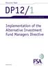 Discussion Paper DP12/1. Financial Services Authority. Implementation of the Alternative Investment Fund Managers Directive