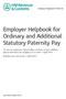 Employer Helpbook for Ordinary and Additional Statutory Paternity Pay