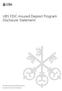 UBS FDIC-Insured Deposit Program Disclosure Statement