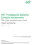 AAT Professional Diploma Synoptic Assessment Sample assessment and mark scheme Assessment book