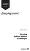 THE QUÉBEC ECONOMIC PLAN. March Employment BUDGET Meeting Labour Market Challenges