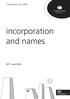 Companies Act incorporation and names