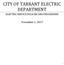 CITY OF TARRANT ELECTRIC DEPARTMENT
