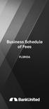 Business Schedule of Fees