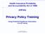 Privacy Policy Training
