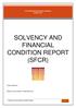 SOLVENCY AND FINANCIAL CONDITION REPORT (SFCR)