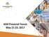 AGA Financial Forum May 21-23, 2017