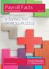 Payroll Facts SOLVING THE PAYROLL PUZZLE PAYE GUIDE FOR EMPLOYERS 2018 /