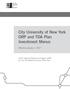City University of New York ORP and TDA Plan Investment Menus