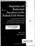Separation and Retirement Incentives in Federal Civil Service