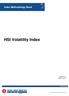 Index Methodology Book. HSI Volatility Index