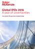 Global IPOs 2016 A year of uncertainties. Cross-border IPOs gain share of global listings
