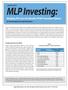 MLP Investing: Weighing The Costs And Benefits Of MLP Investment Options. January Curt Pabst, Managing Director, Eagle Global Advisors