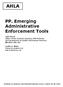 AHLA. PP. Emerging Administrative Enforcement Tools