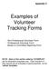 Examples of Volunteer Tracking Forms