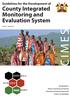 CIMES. County Integrated Monitoring and Evaluation System. Guidelines for the Development of