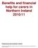 Benefits and financial help for carers in Northern Ireland 2010/11