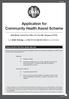 Application for Community Health Assist Scheme