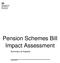 Pension Schemes Bill Impact Assessment. Summary of Impacts